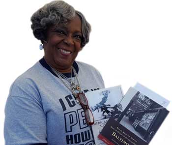 Rosa Pryor with her books